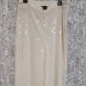 House of Harlow 1960 Cream Sequin Pants